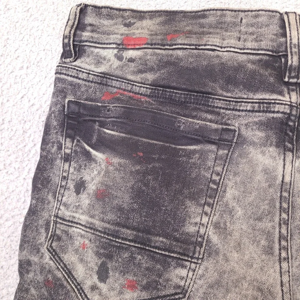 Jordan Craig Legacy Edition Denim Shorts Mens‎ 34 Black Jean Distressed Stretch